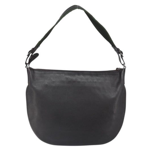 Gucci Vintage Shoulder Bag Leather, BLACK, CANVAS, Shoulder bag