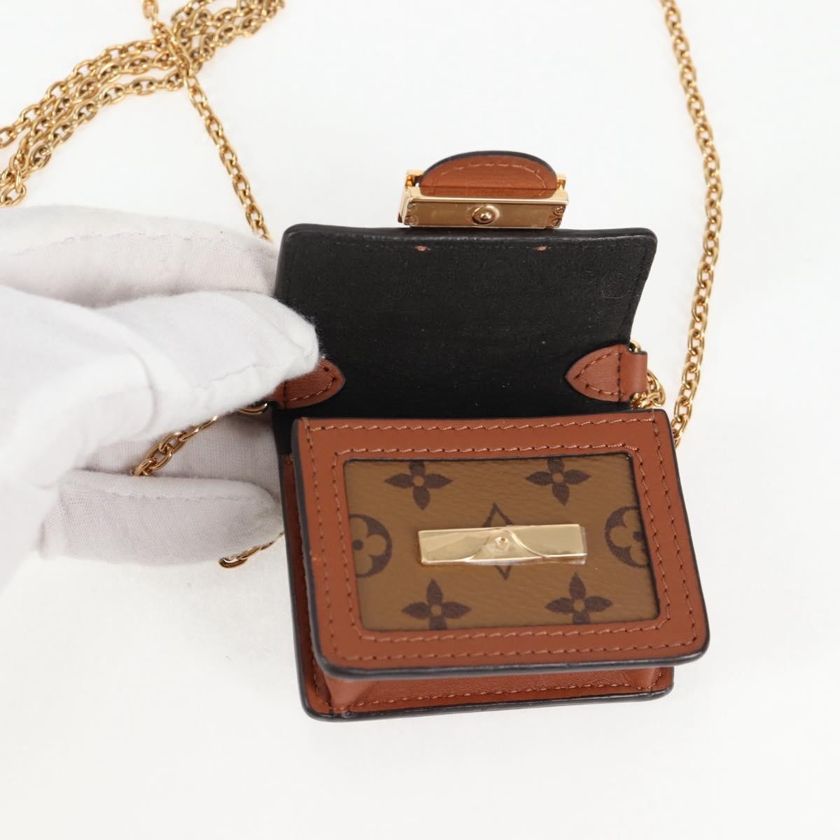 Louis Vuitton Dauphine Chain Wallet Reverse Monogram Canvas, BROWN, CANVAS, Wallets