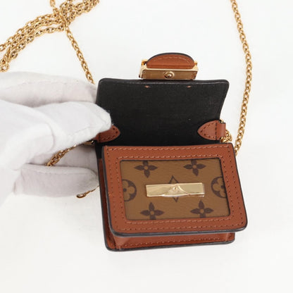 Louis Vuitton Dauphine Chain Wallet Reverse Monogram Canvas, BROWN, CANVAS, Wallets