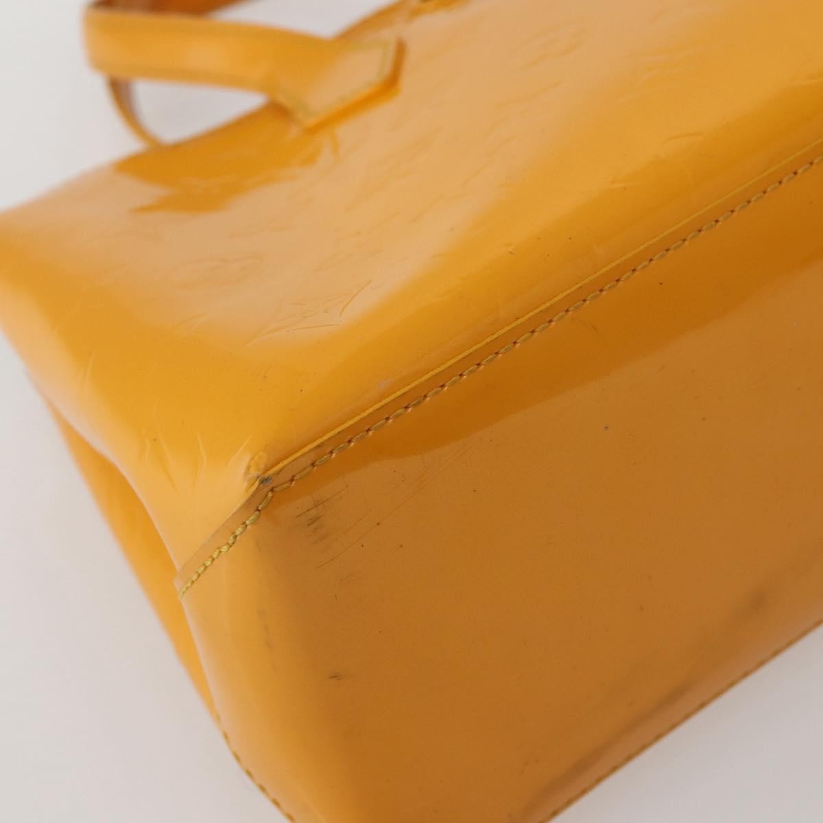 Louis Vuitton Wilshire Handbag Monogram Vernis, YELLOW, PATENT_LEATHER, Handbag