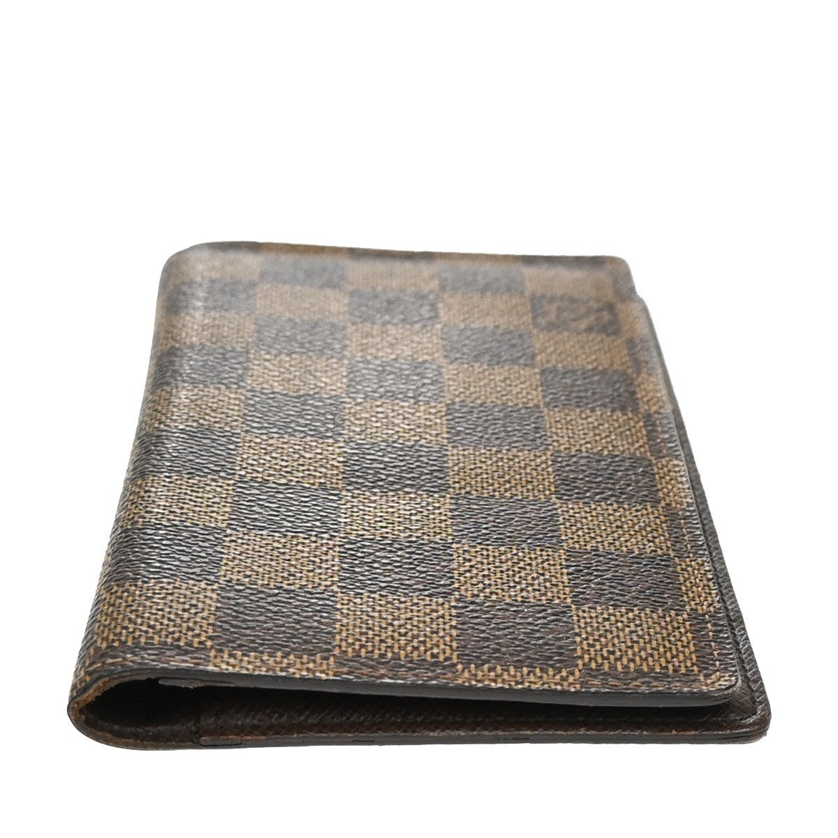 Louis Vuitton Checkbook Cover Damier, BROWN, CANVAS, Wallets