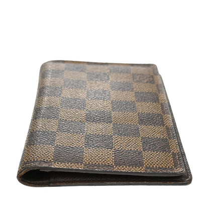 Louis Vuitton Checkbook Cover Damier, BROWN, CANVAS, Wallets