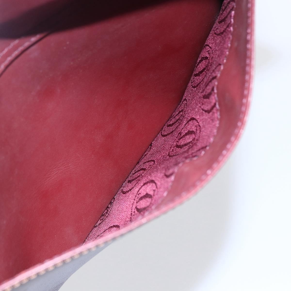 cartier Must de Cartier Shoulder Bag Leather, BURGUNDY, LEATHER, Shoulder bag