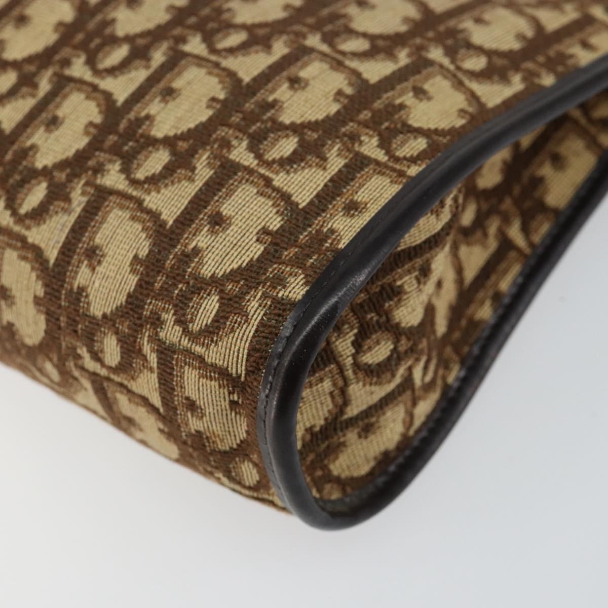 Christian Dior Vintage Trotter Shoulder Bag Canvas, BROWN, CANVAS, Shoulder bag