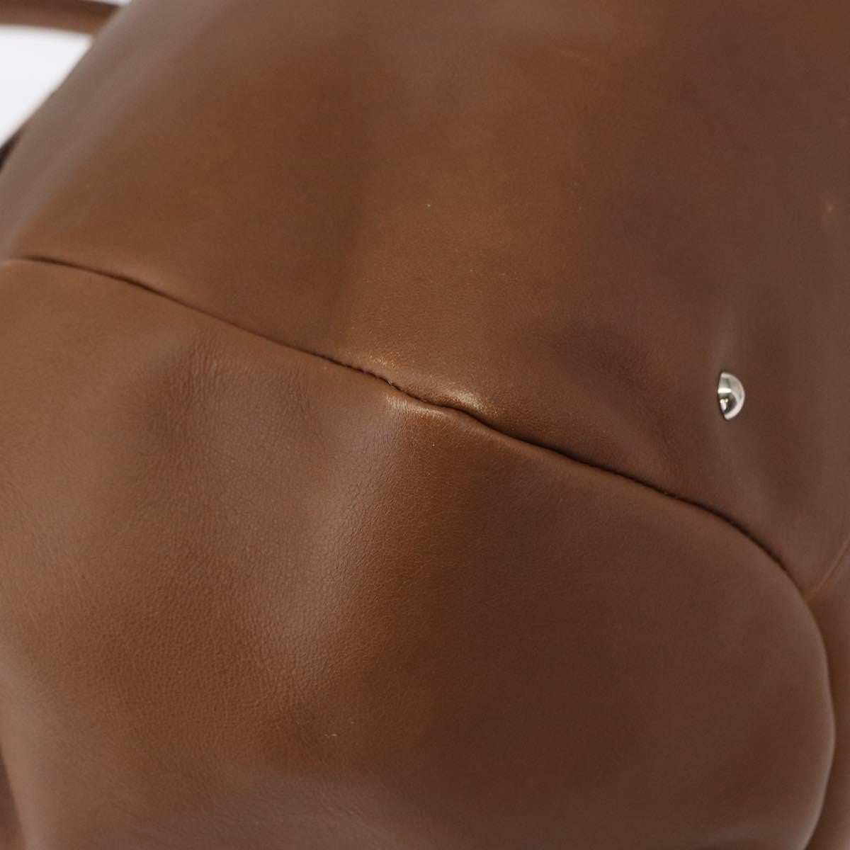 Salvatore Ferragamo Vintage Handbag Leather, BROWN, LEATHER, Handbag