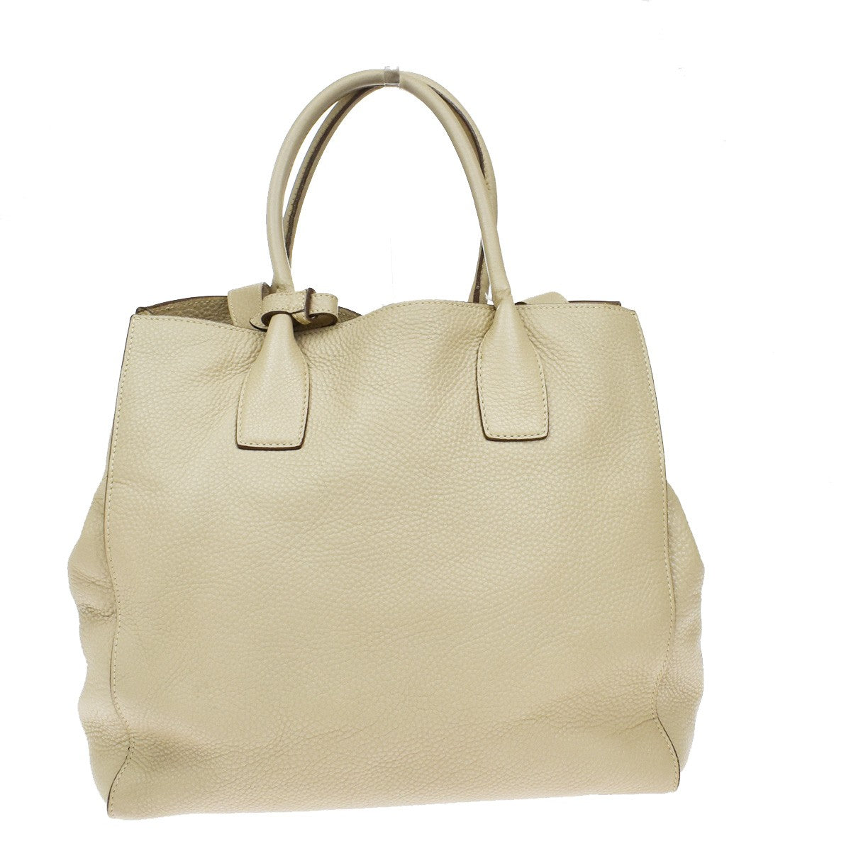 Prada Twin Shopping Tote Vitello Daino, BEIGE, LEATHER, Handbag