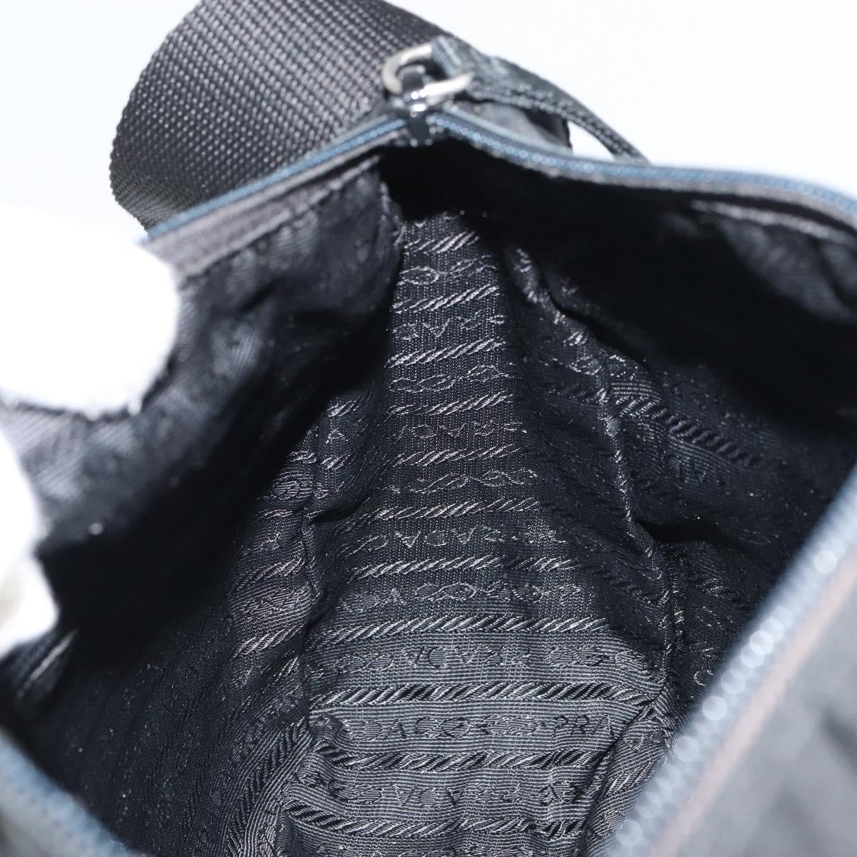 Prada Front Zip Messenger Bag Tessuto, BLACK, NYLON, Shoulder bag