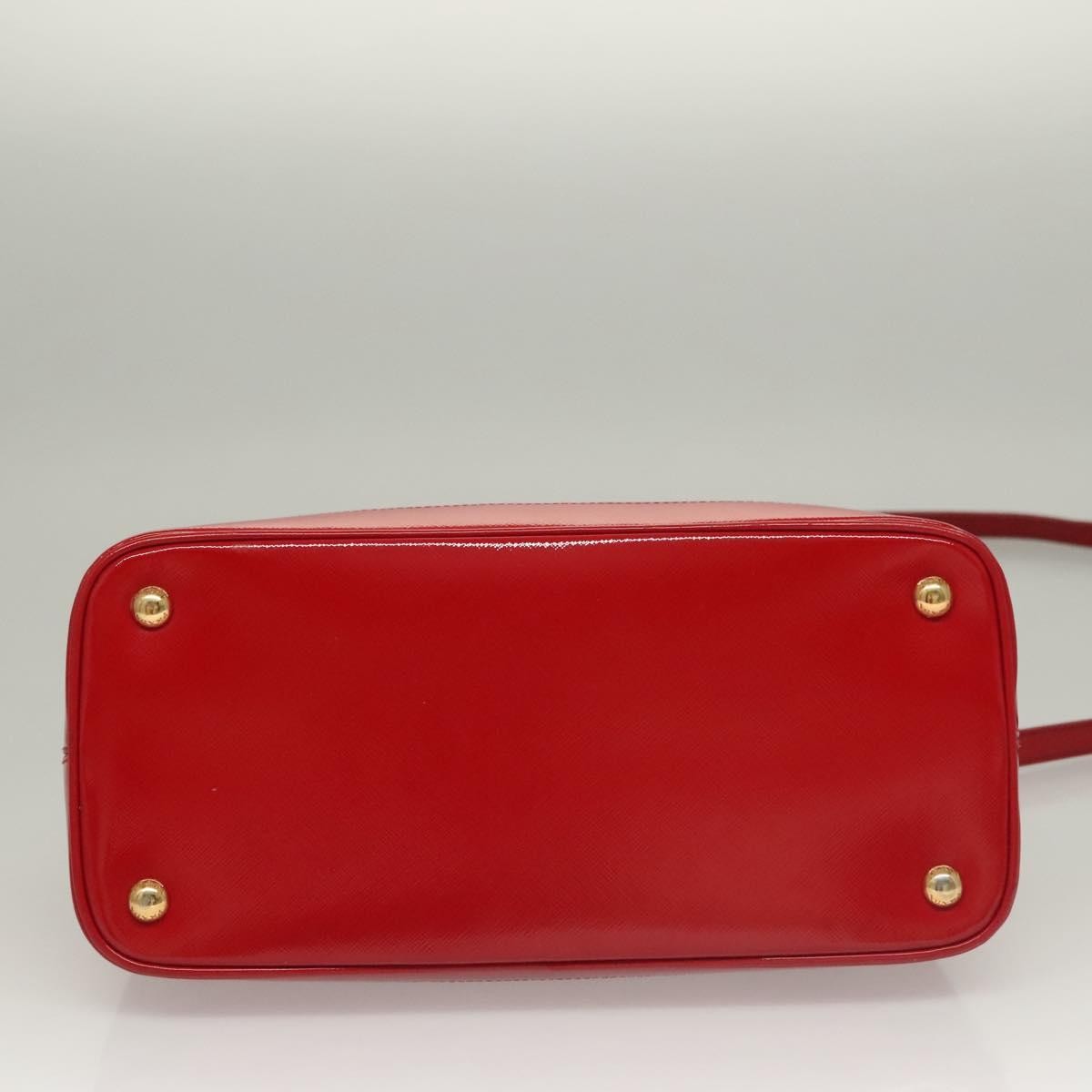 Prada Open Promenade Bag Vernice Saffiano Leather, RED, PATENT_LEATHER, Handbag