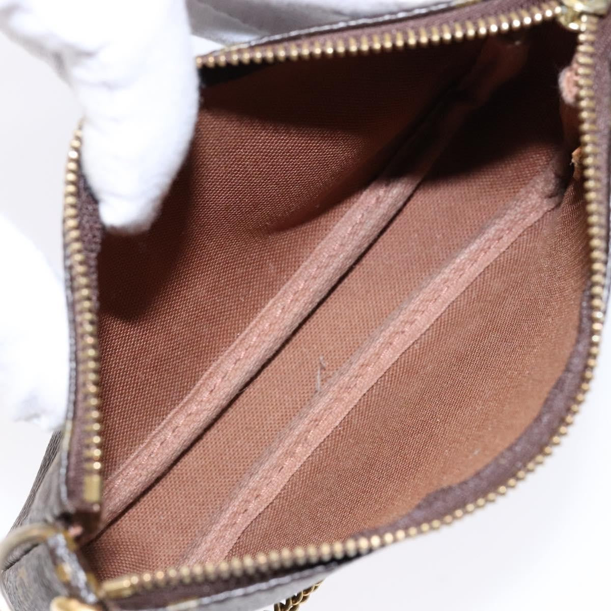 Louis Vuitton Mini pochette accessoires Canvas, BROWN, CANVAS, Clutche & pouche
