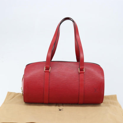 Louis Vuitton Soufflot Handbag Epi Leather, Red, Leather, Handbag