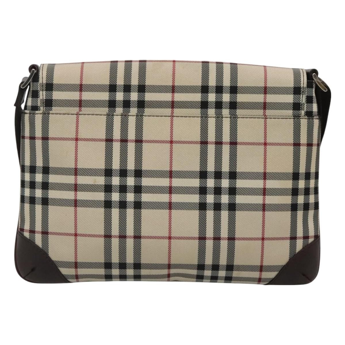 Burberry Nova check Shoulder bag Canvas, BEIGE, CANVAS, Shoulder bag