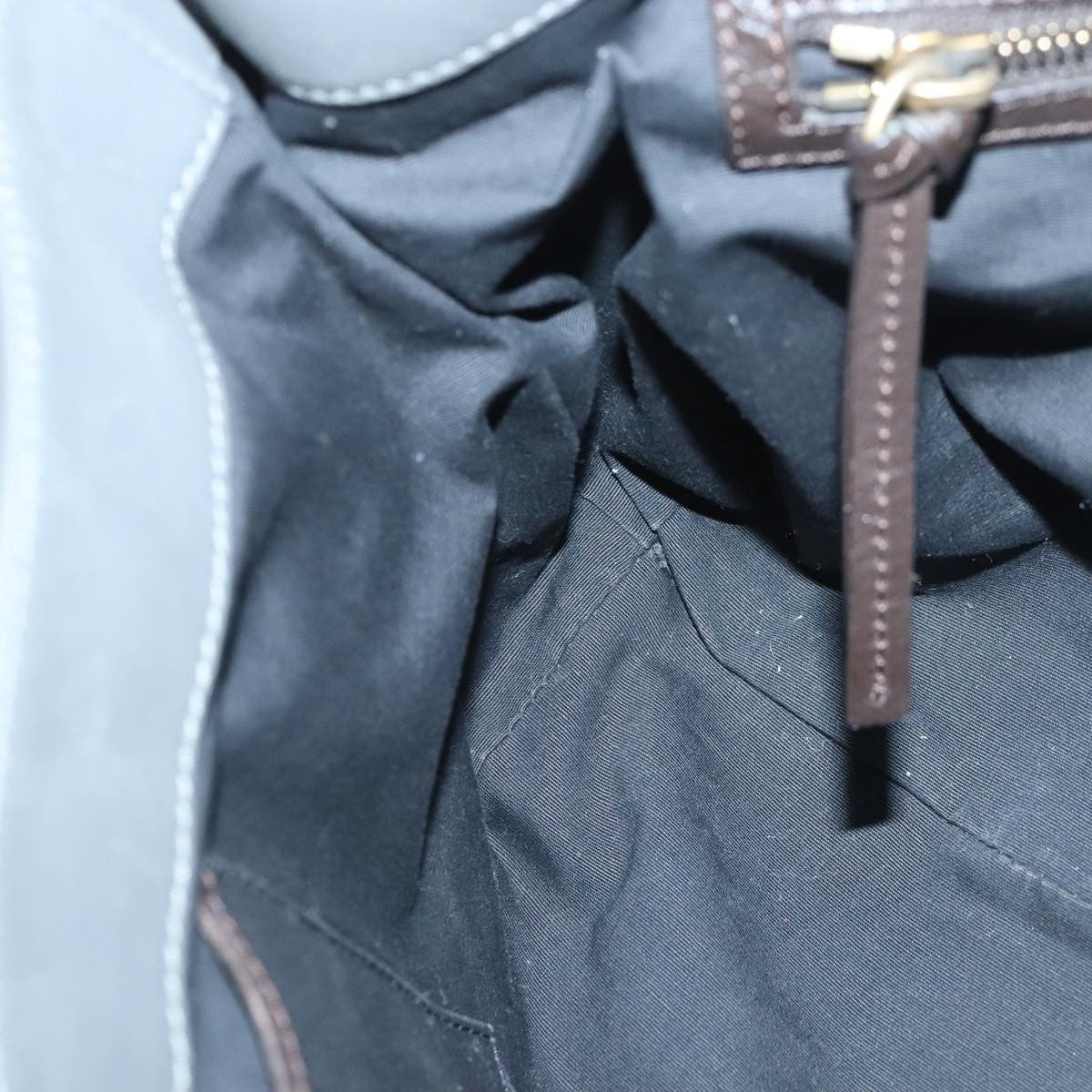 Celine Flap Shoulder Bag Leather, GRAY, LEATHER, Shoulder bag