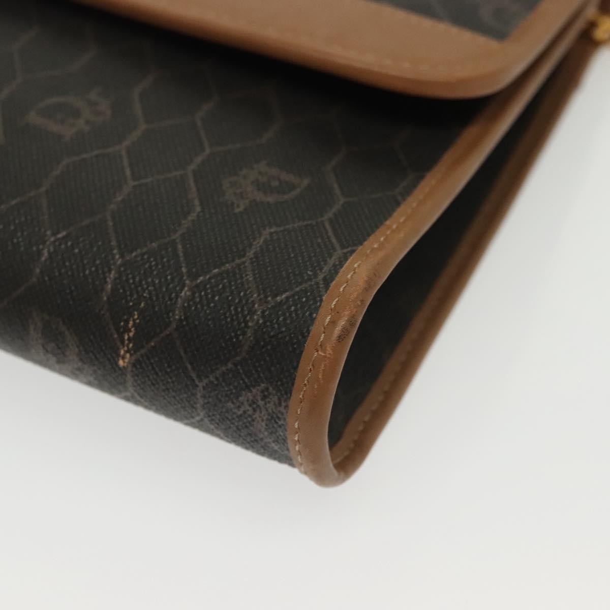 Christian Dior Vintage Honeycomb chain Canvas, BLACK, CANVAS, Handbag