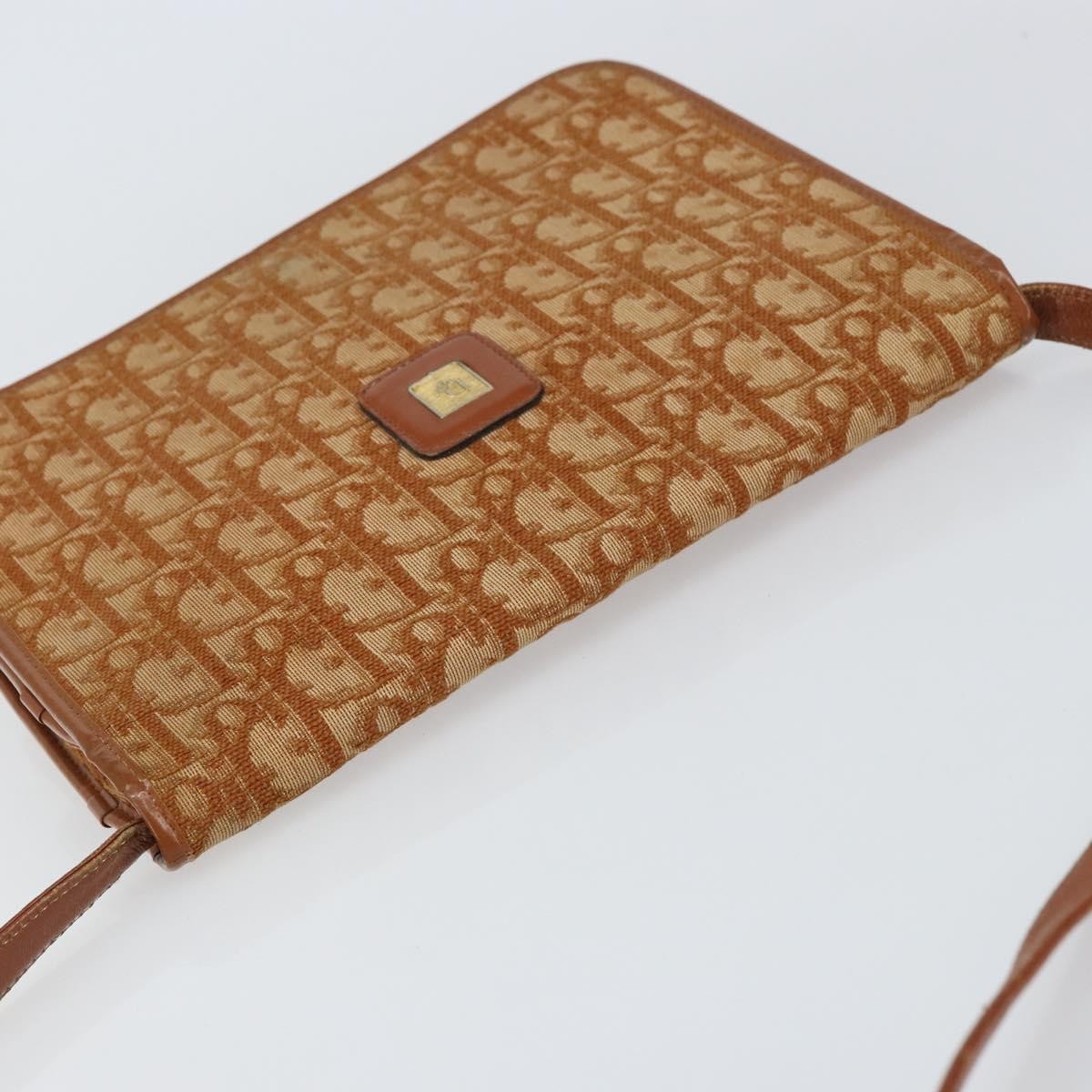 Christian Dior Vintage Trotter Shoulder Bag Canvas, BROWN, CANVAS, Shoulder bag