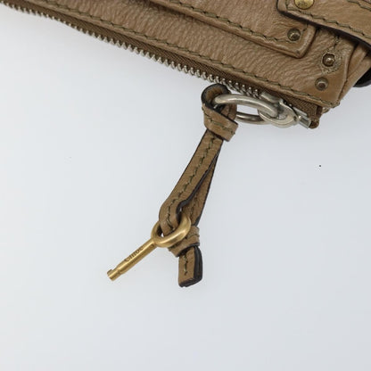 Chloe Paddington Pouch Leather, BEIGE, LEATHER, Clutche & pouche