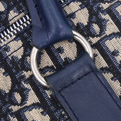 Christian Dior Vintage Trotter Boston Bag Diorissimo Canvas, NAVY, CANVAS, Travel bag