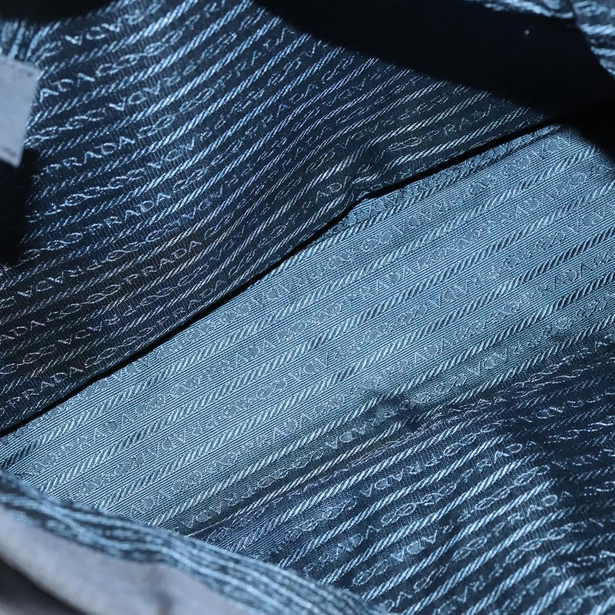 Prada Metal Handles Tote Tessuto, NAVY, NYLON, Tote bag