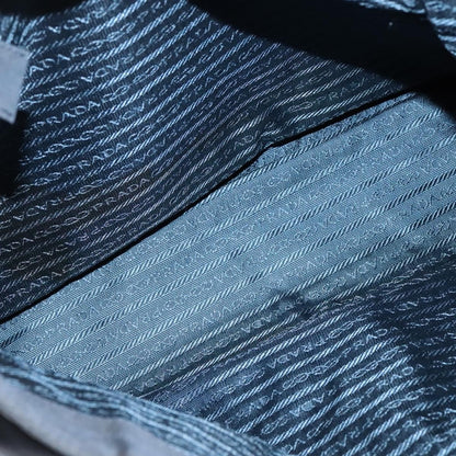 Prada Metal Handles Tote Tessuto, NAVY, NYLON, Tote bag