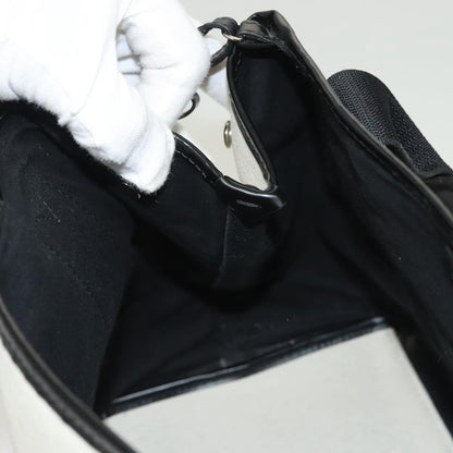 Balenciaga Navy Cabas Canvas with Leather, WHITE, CANVAS, Tote bag