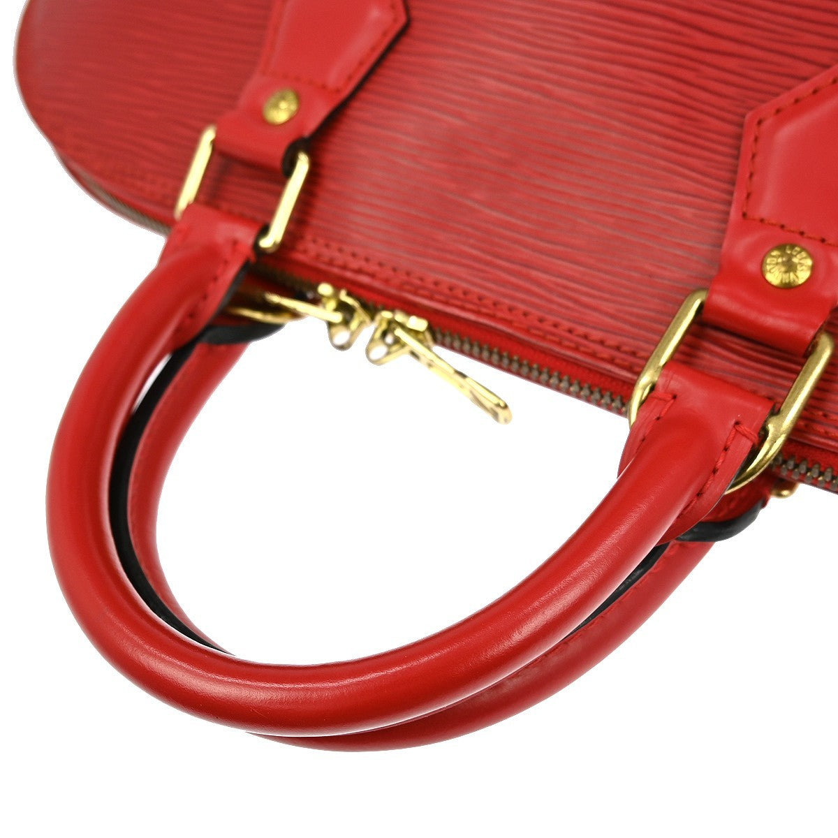 Louis Vuitton Alma Handbag Epi Leather, RED, LEATHER, Handbag