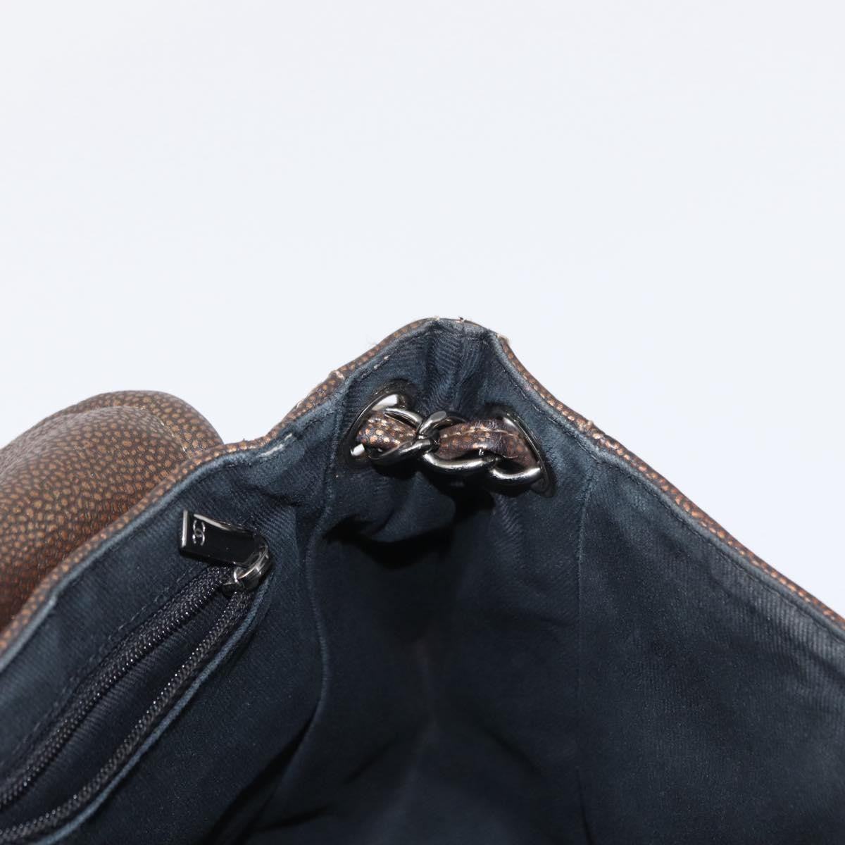 Chanel Timeless Half Moon Flap Bag Caviar, BROWN, LEATHER, Shoulder bag