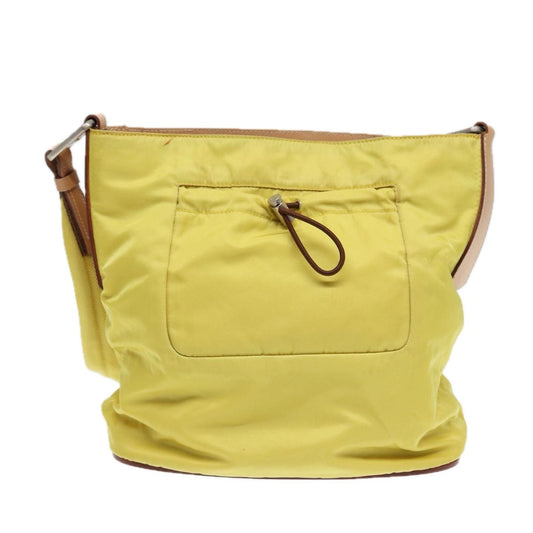 Prada Vintage Shoulder Bag Tessuto, Yellow, Nylon, Shoulder Bag