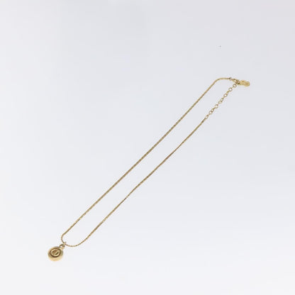 Christian Dior CD Round Pendant Necklace Metal, GOLD, METAL, Necklace