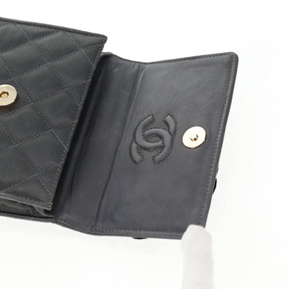Chanel Vintage Camellia Flap Bag Satin, GRAY, SATIN, Clutche & pouche