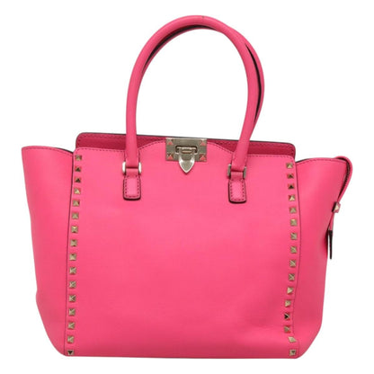 Valentino Garavani Rockstud Tote Rigid Leather, PINK, LEATHER, Tote bag