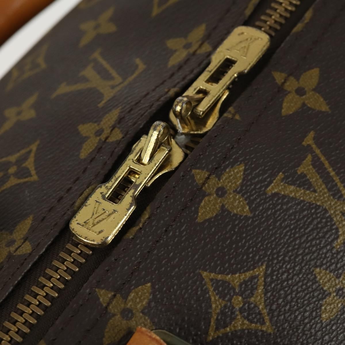 Louis Vuitton Keepall Bag Monogram Canvas, BROWN, CANVAS, Travel bag