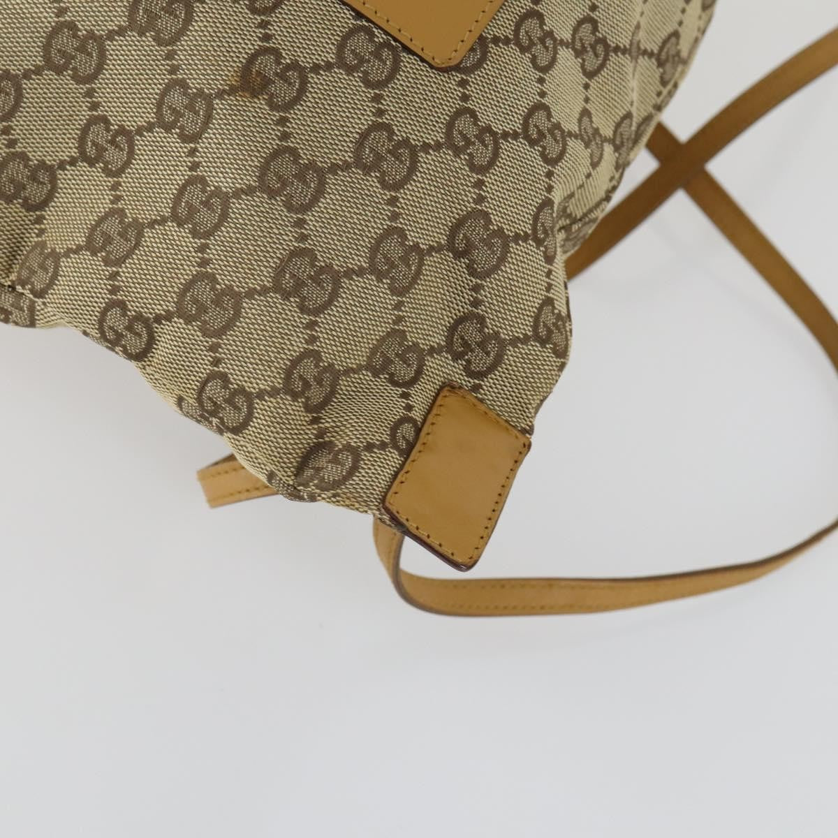 Gucci Drawstring Backpack GG Canvas, BEIGE, CANVAS, Backpack