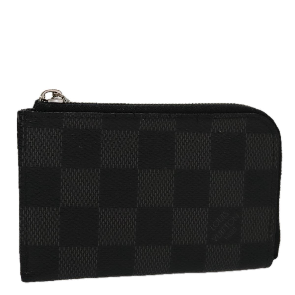 Louis Vuitton Porte-Monnaie NM Wallet Damier Graphite, GRAY, CANVAS, Wallets
