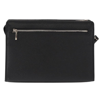 Valentino Garavani Pochette Leather, BLACK, LEATHER, Clutche & pouche