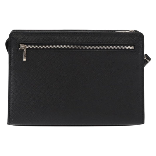 Valentino Garavani Pochette Leather, BLACK, LEATHER, Clutche & pouche