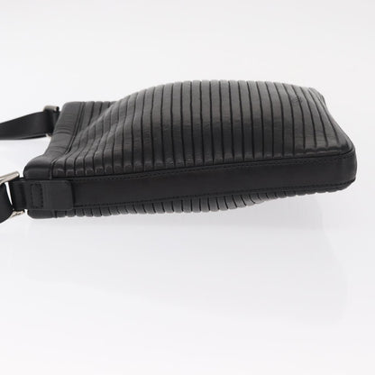 Salvatore Ferragamo Gancini Shoulder Bag Leather, BLACK, LEATHER, Shoulder bag