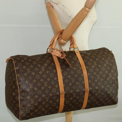 Louis Vuitton Keepall Bag Monogram Canvas, BROWN, CANVAS, Travel bag
