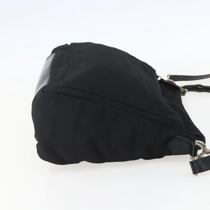 Gucci Vintage Bamboo Shoulder Bag Nylon, BLACK, NYLON, Shoulder bag