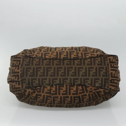 Fendi Mia Tote Metallic Zucca Canvas, BROWN, CANVAS, Tote bag