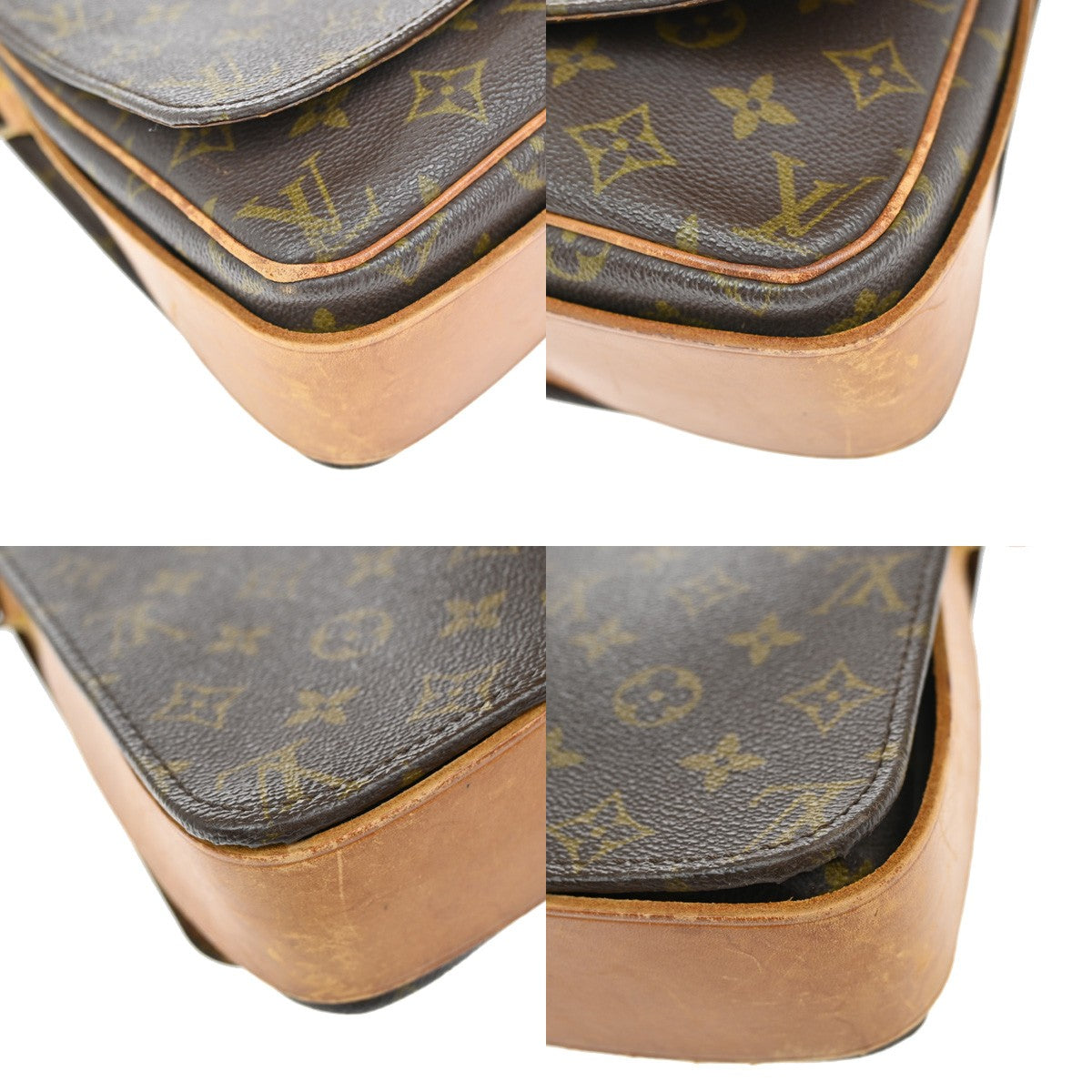 Louis Vuitton Cartouchiere Handbag Monogram Canvas, BROWN, CANVAS, Shoulder bag