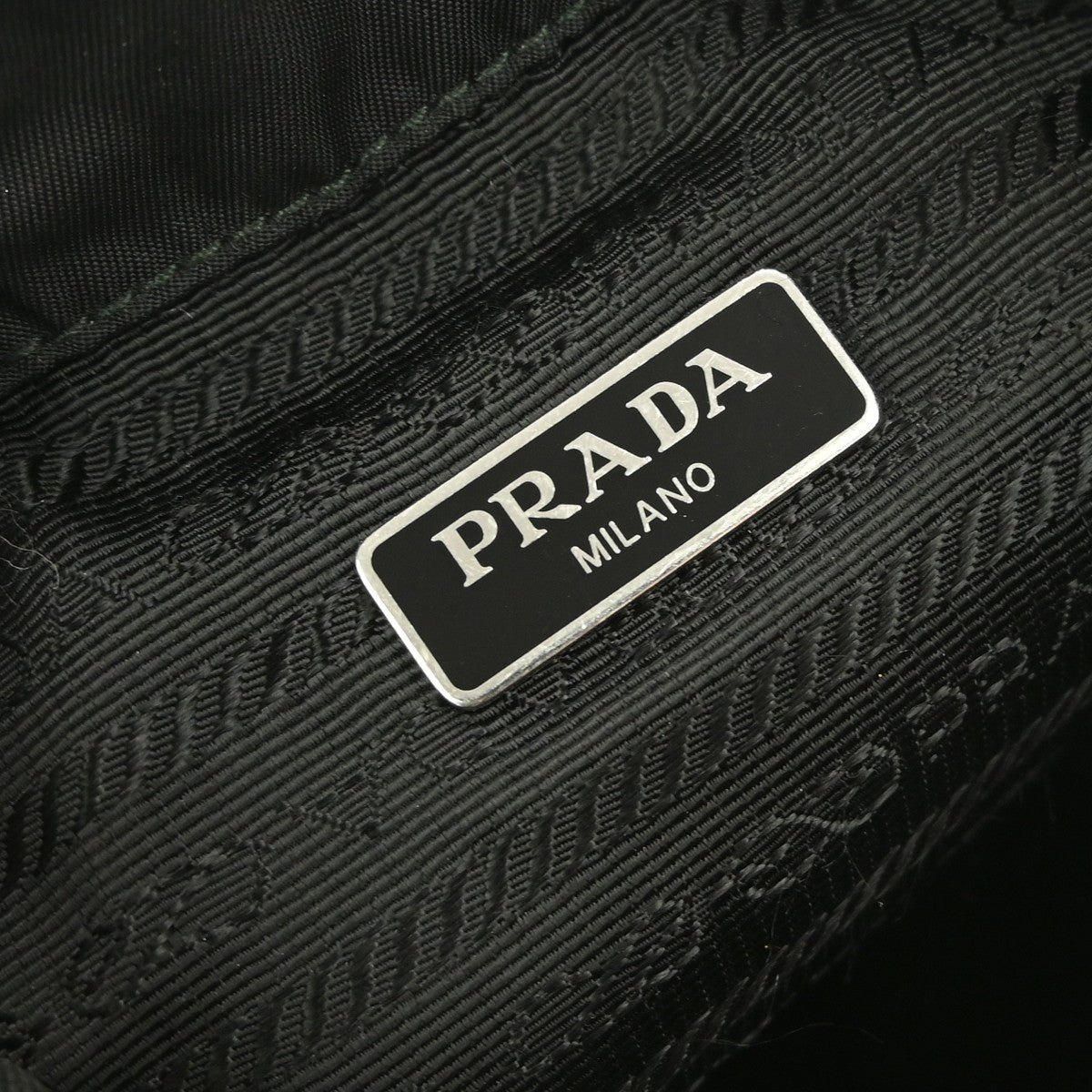Prada Drawstring Wristlet Bucket Bag Tessuto, BLACK, NYLON, Clutche & pouche