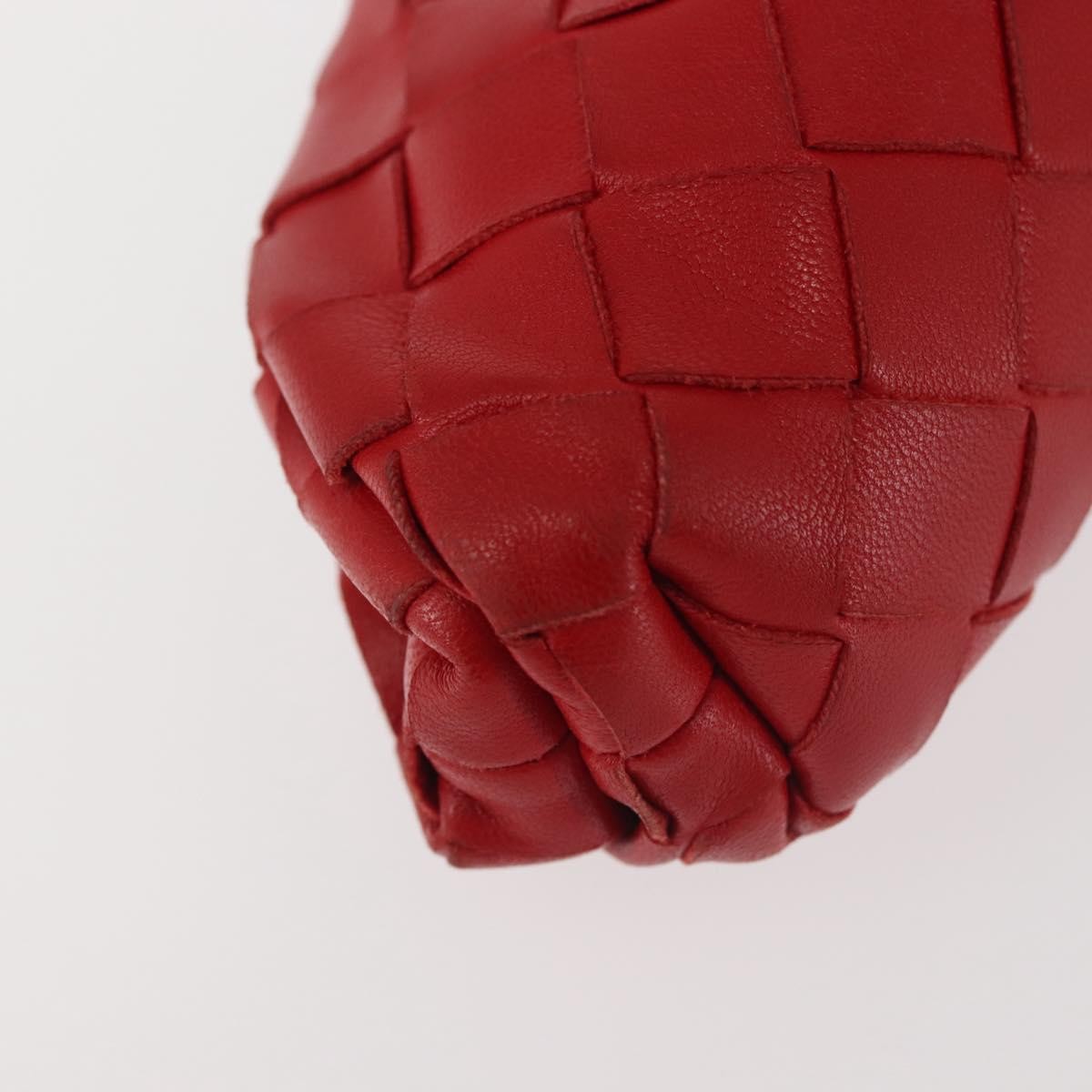 Bottega Veneta The Pouch Coin Purse Intrecciato Nappa, RED, LEATHER, Clutche & pouche