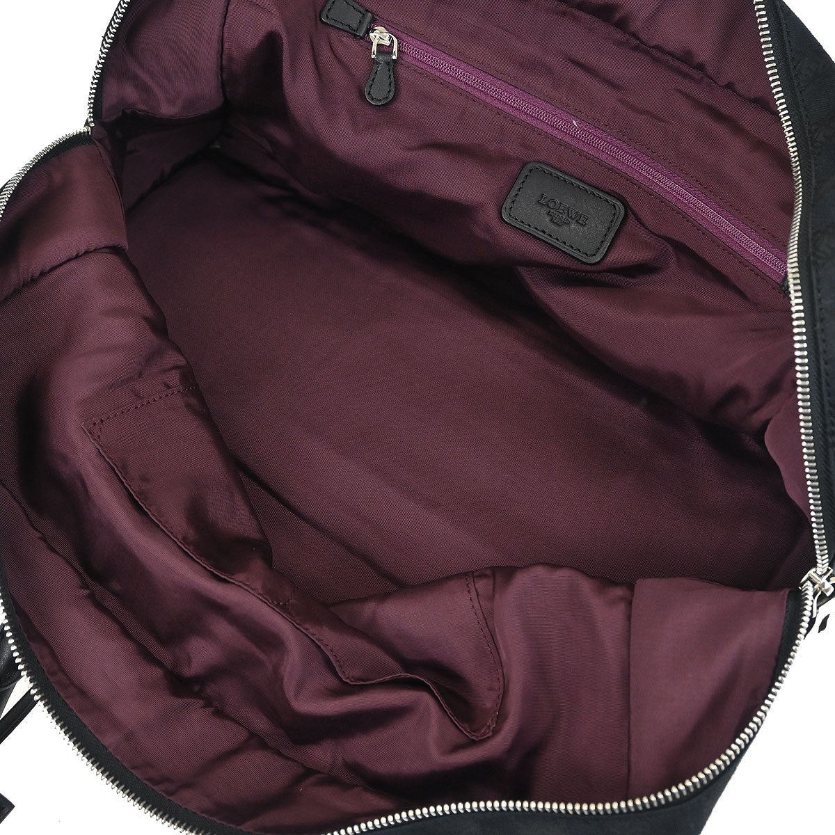 Loewe Amazona Bag Leather and Jacquard Canvas, BLACK, CANVAS, Handbag