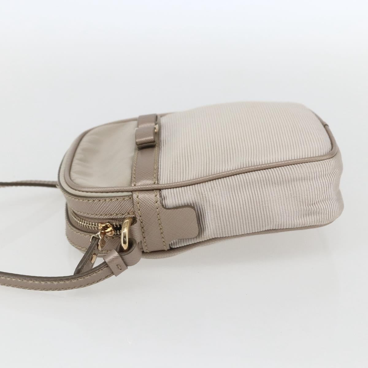 Salvatore Ferragamo Vala Shoulder Bag Nylon, BEIGE, NYLON, Shoulder bag