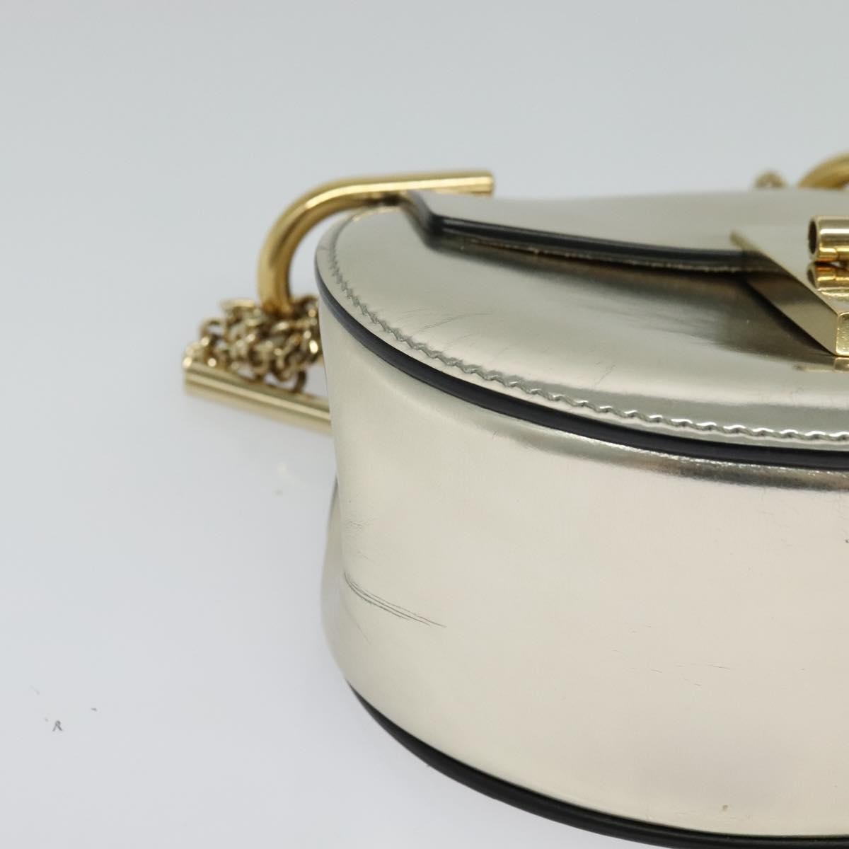 Chloe Drew Shoulder Bag Leather, SILVER, LEATHER, Shoulder bag