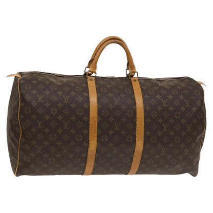 Louis Vuitton Keepall Bag Monogram Canvas, BROWN, CANVAS, Travel bag