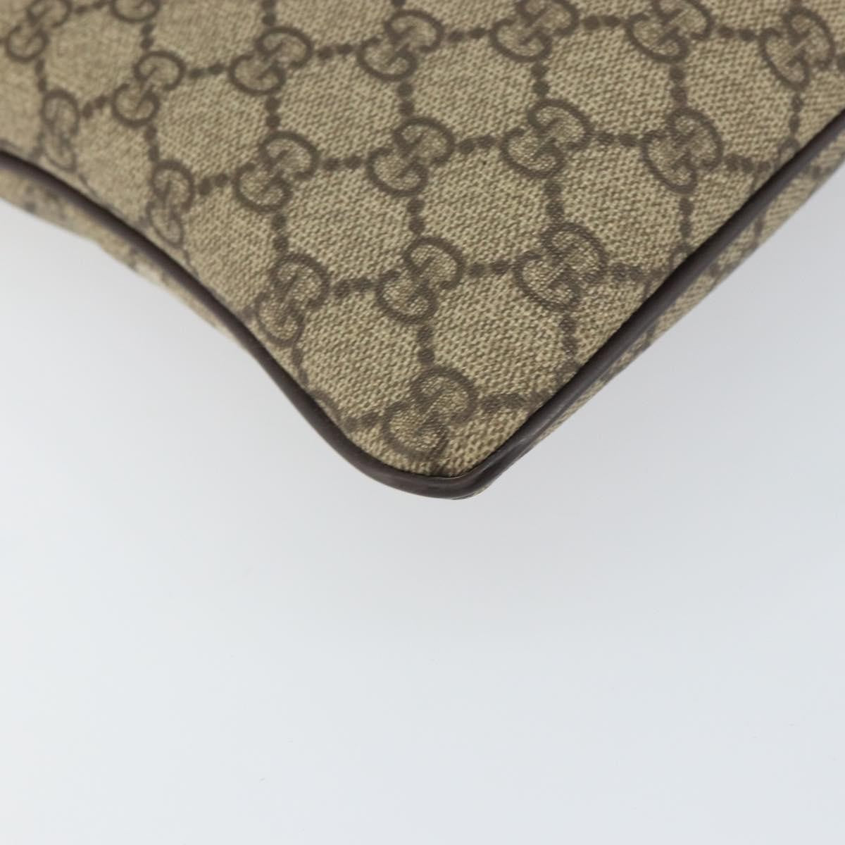 Gucci Zip Top Messenger Bag GG Coated Canvas, BEIGE, PVC, Shoulder bag