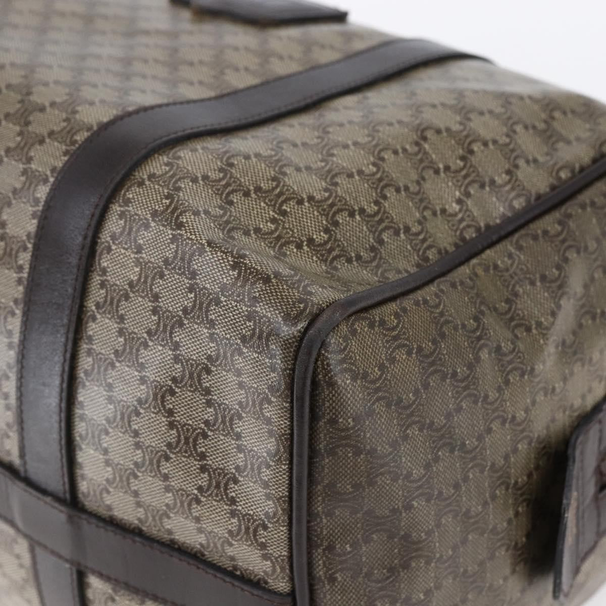 Celine Vintage Duffle Bag Macadam Coated Canvas, BEIGE, CANVAS, Handbag