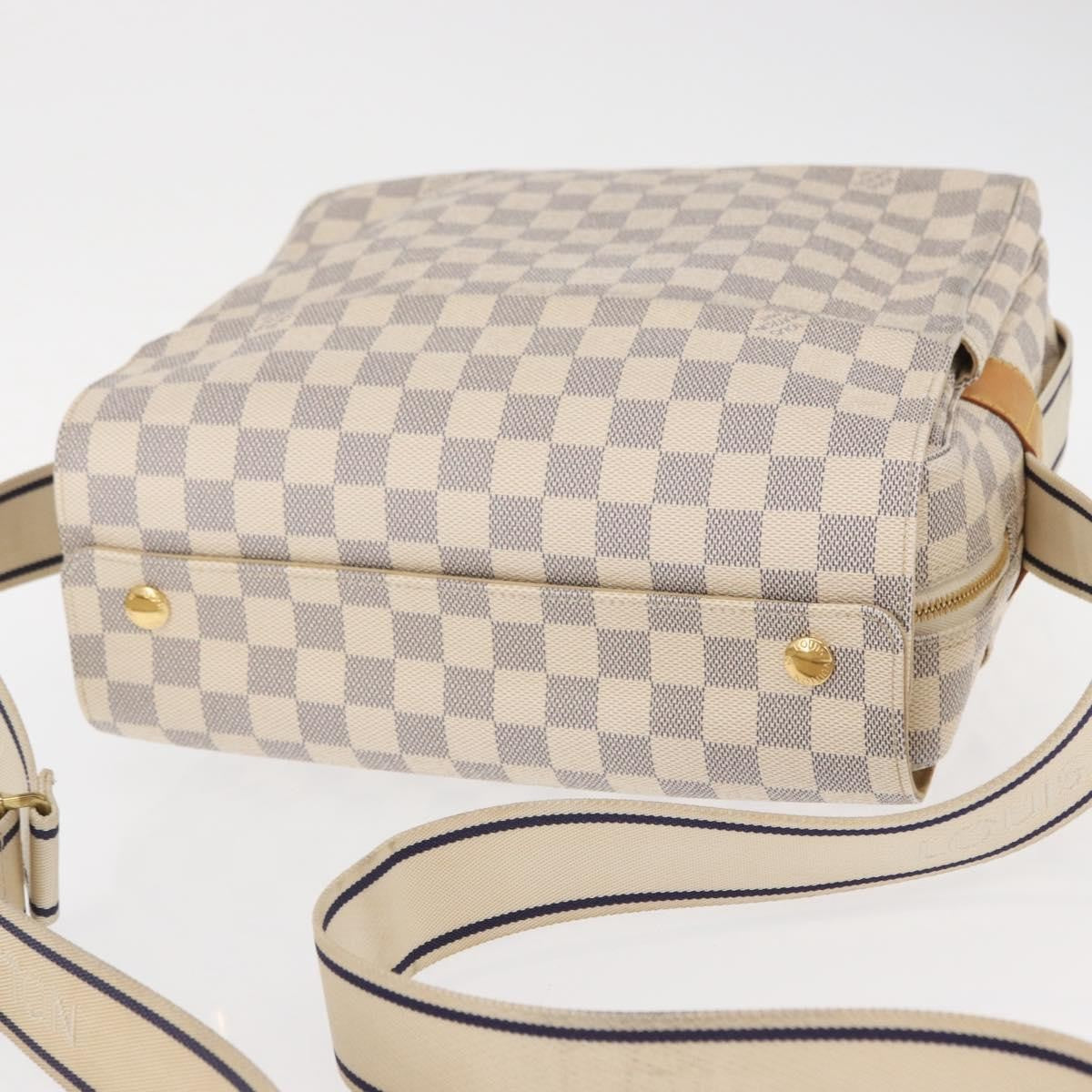 Louis Vuitton Naviglio Handbag Damier, WHITE, CANVAS, Shoulder bag
