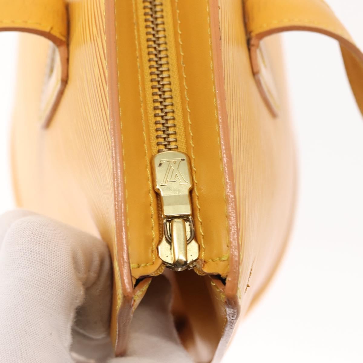 Louis Vuitton Saint Jacques Handbag Epi Leather, YELLOW, LEATHER, Shoulder bag