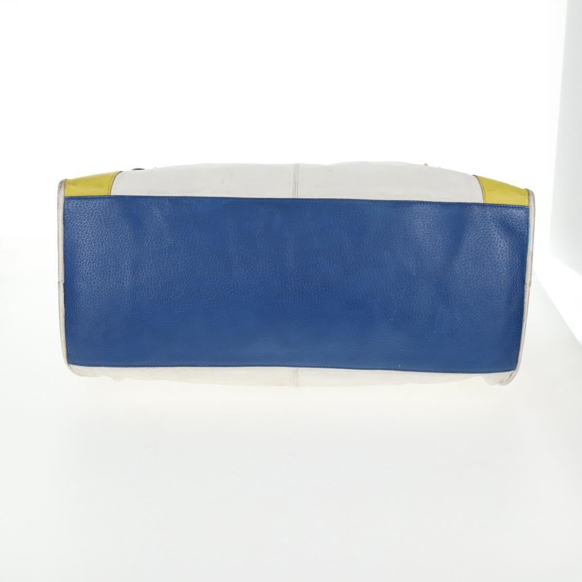 Balenciaga Work Classic Studs Bag Leather, WHITE, LEATHER, Handbag